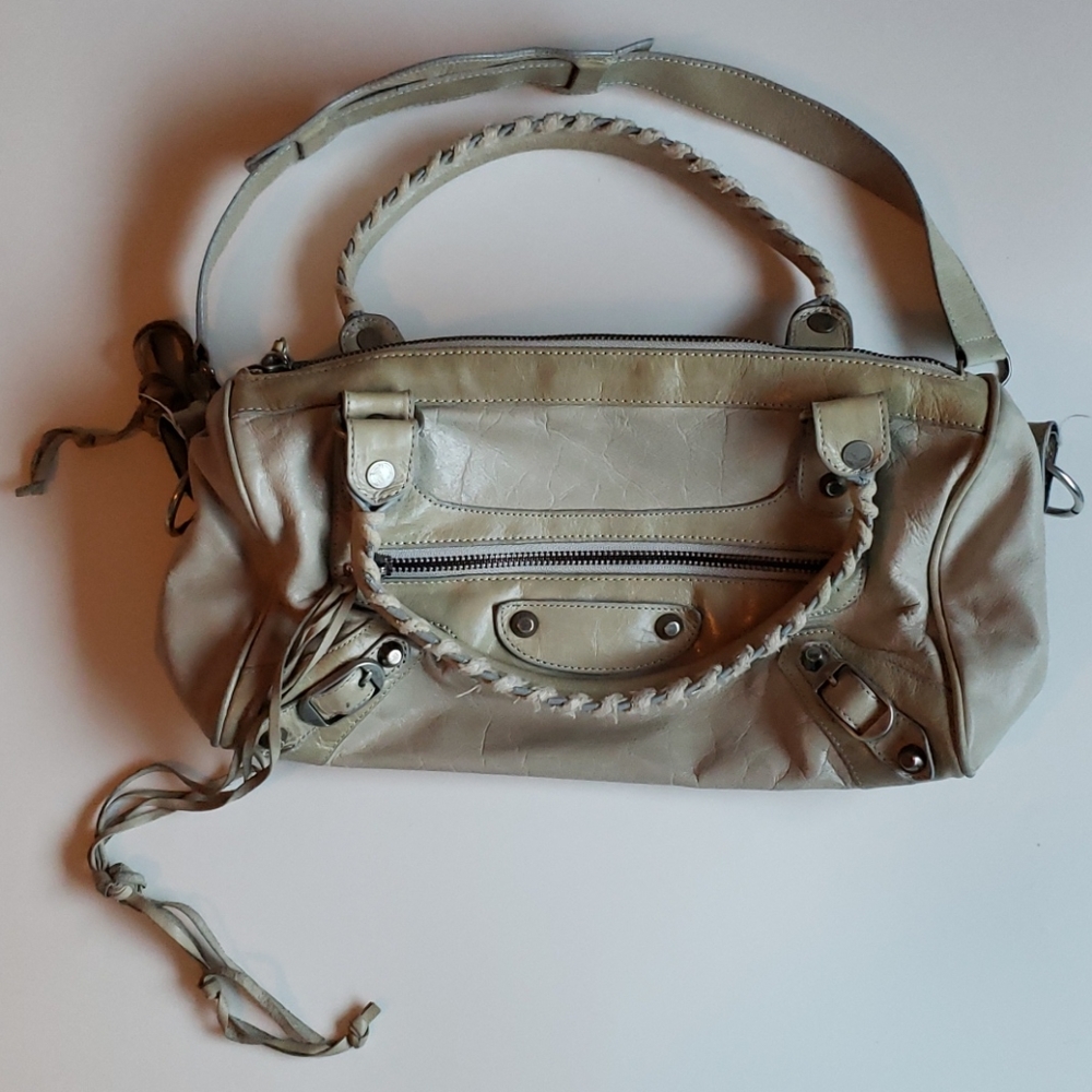 Authentic Balenciaga Paris (beige) purse...